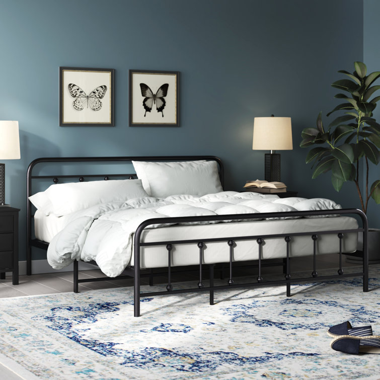 Black metal outlet bed frame farmhouse